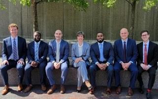 L-R: Cameron Thomson MD, Richard Smith MD, Adam Schumaier MD, Kristy Weber MD, Jamal Fitts MD, Andrew Steffensmeier MD, and Bryan Menapace MD