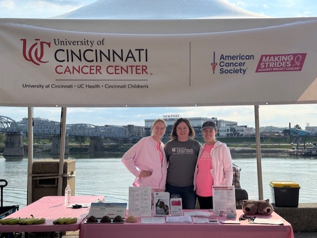 Cancer center team and booth at Making Strides