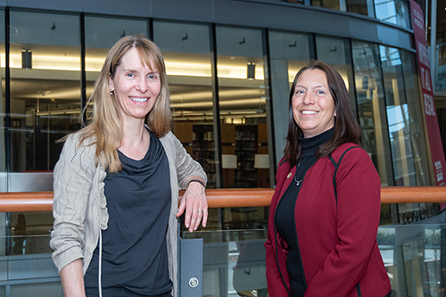 Susanne Wells, PhD (left) with Susan Waltz, PhD (right)
