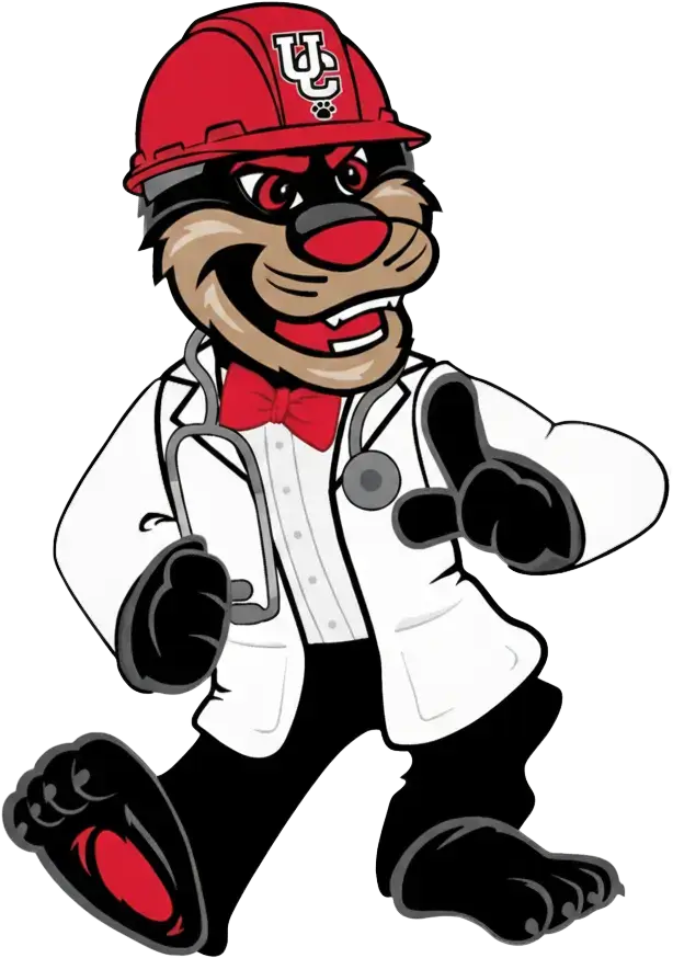 Image of Bobby Bearcat in a lab coat and Hardhat
