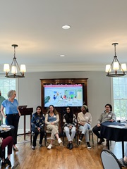 group of students telling their stories at the curriculum integration retreat