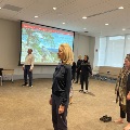 group of people doing tai chi