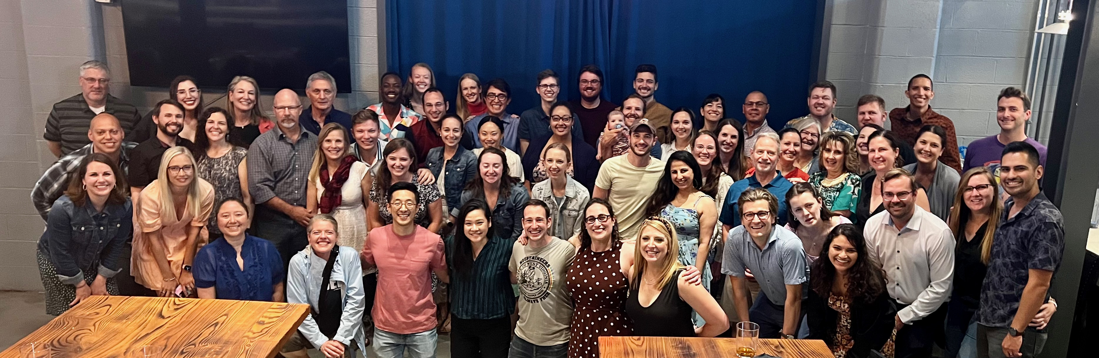 Large group of people in a room