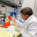 Noble working in the lab